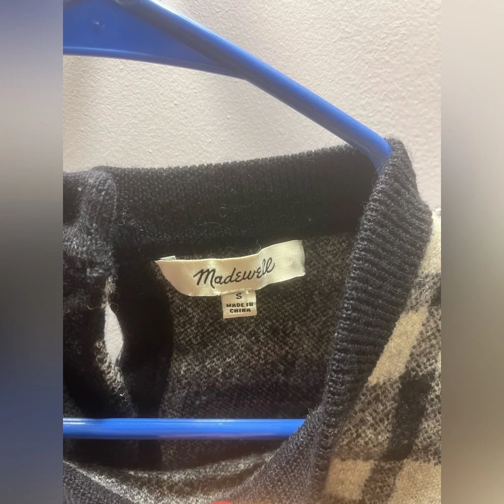 MADEWELL Plaid Button-Back Sweater $98! - Picture 8 of 10